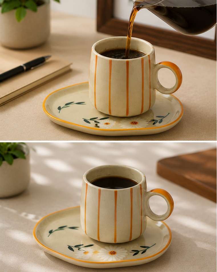 Coffee Mug & Saucer | Fresh Floural