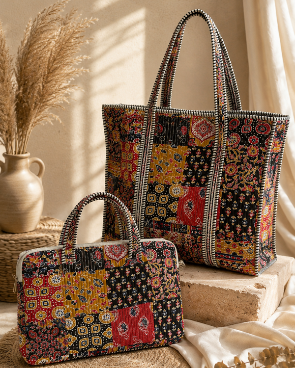 Quilted Laptop-Tote Bag Combo