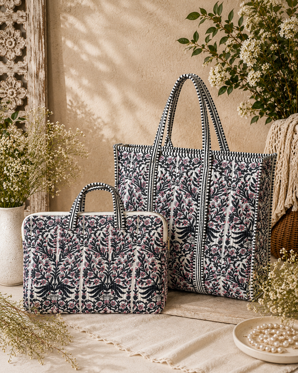 Quilted Laptop-Tote Bag Combo